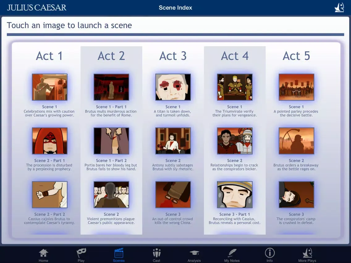 Shakespeare In Bits: Julius Caesar iPad 应用截图