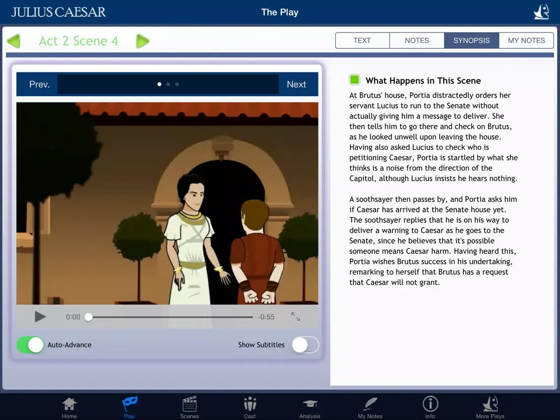 Shakespeare In Bits: Julius Caesar iPad 应用截图