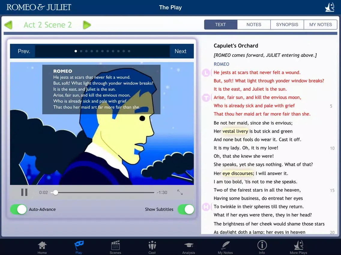 Shakespeare In Bits: Romeo & Juliet iPad  Screenshots