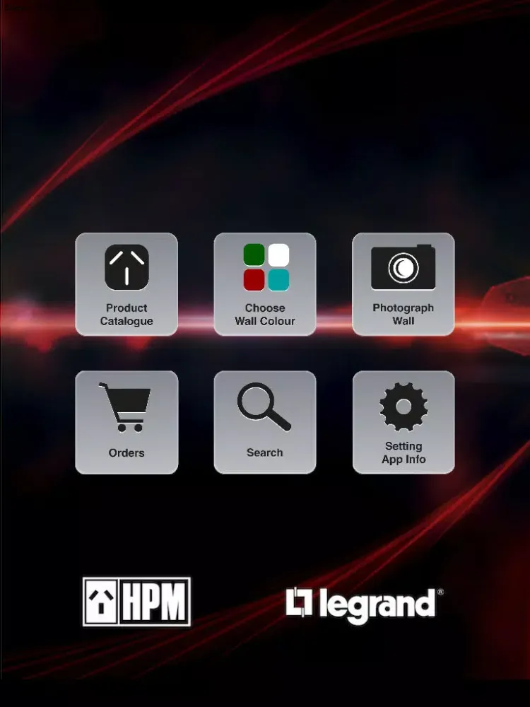 Capturas de tela do HPM Legrand Selector iPad 