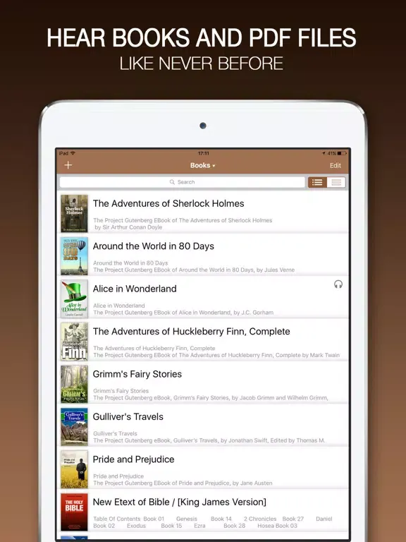 Captures d'écran de vBookz Audiobooks iPad 