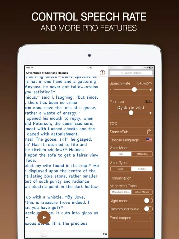 Captures d'écran de vBookz Audiobooks iPad 