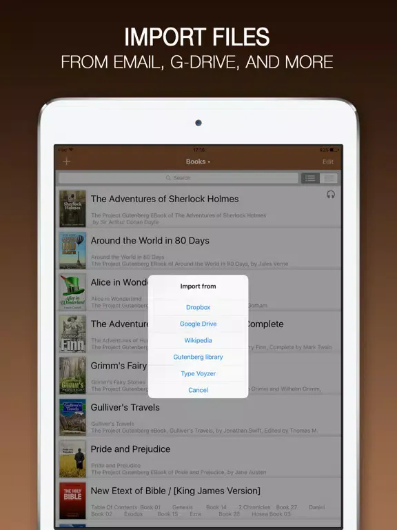 Captures d'écran de vBookz Audiobooks iPad 