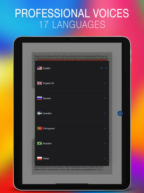 تصاویر vBookz PDF Voice Reader iPad 