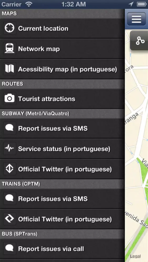 Screenshot di São Paulo Public Transportation Guide - Subway, Train and Bus