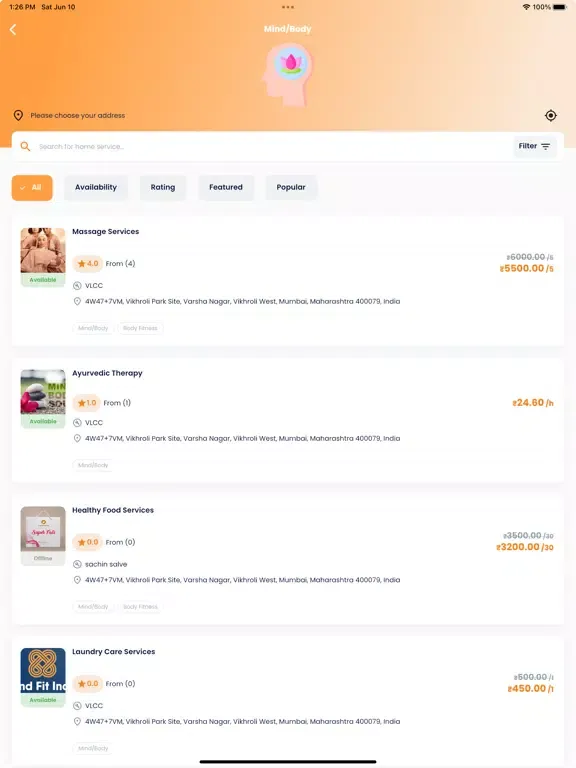 MindFit India iPad 應用截圖