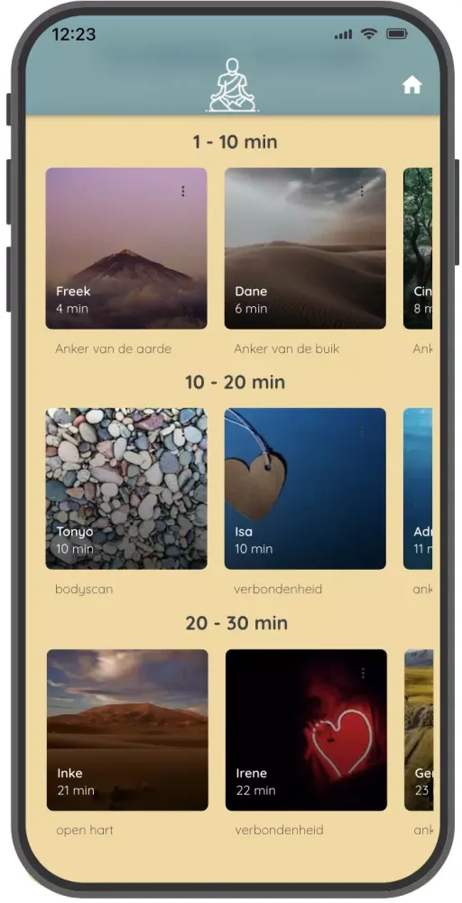 KalmteKompas - mindfulness app Screenshots