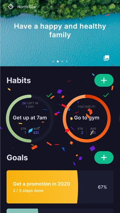 Higher Goals & Habit Tracker Screenshots