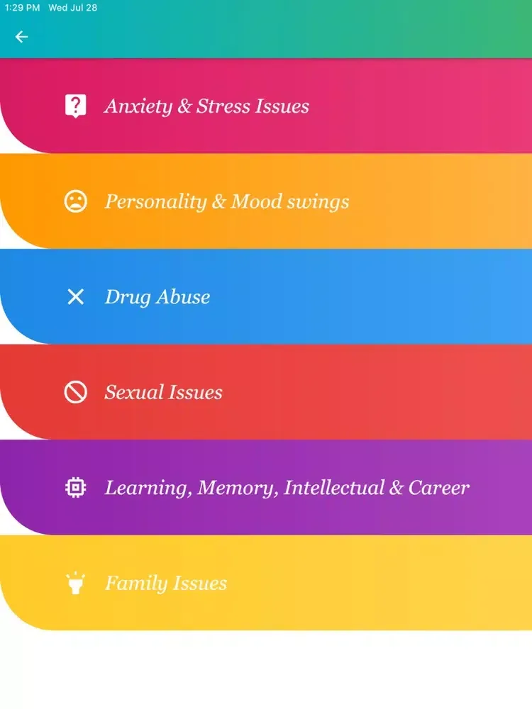 Tangkapan layar MindGuru Counseling iPad 