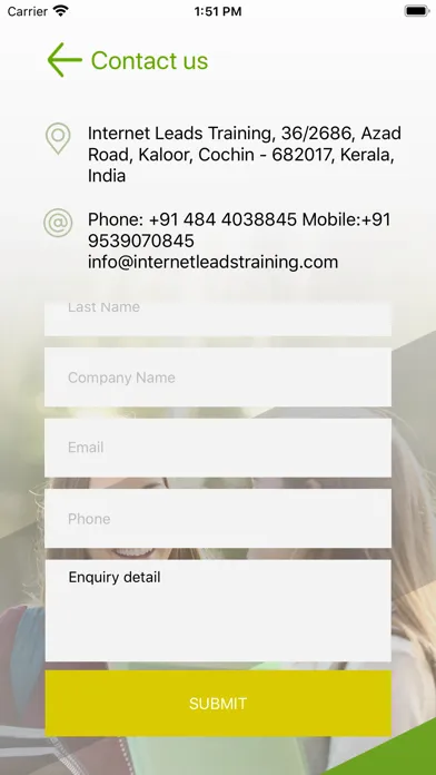 Zrzuty ekranu Internet Leads Training (ILT)