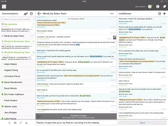 Screenshot di MindLink for AirWatch iPad 