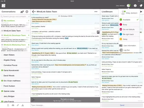 Screenshot di MindLink for AirWatch iPad 