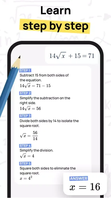 Capturas de pantalla de Algebra AI: Solve Math Problem