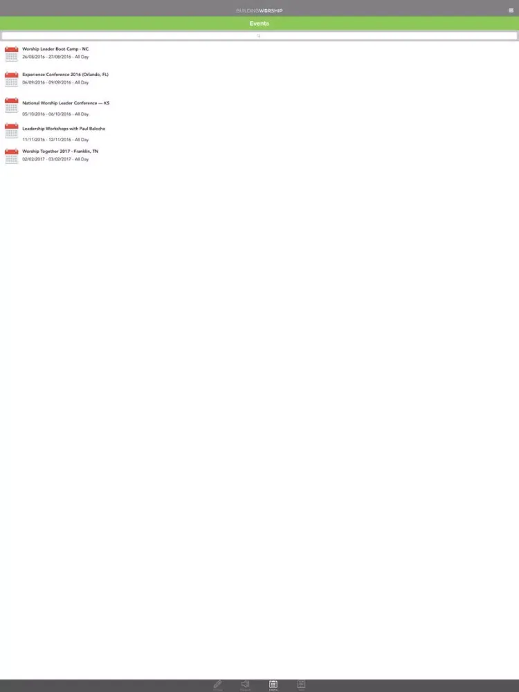 Ảnh chụp màn hình của Building Worship iPad 