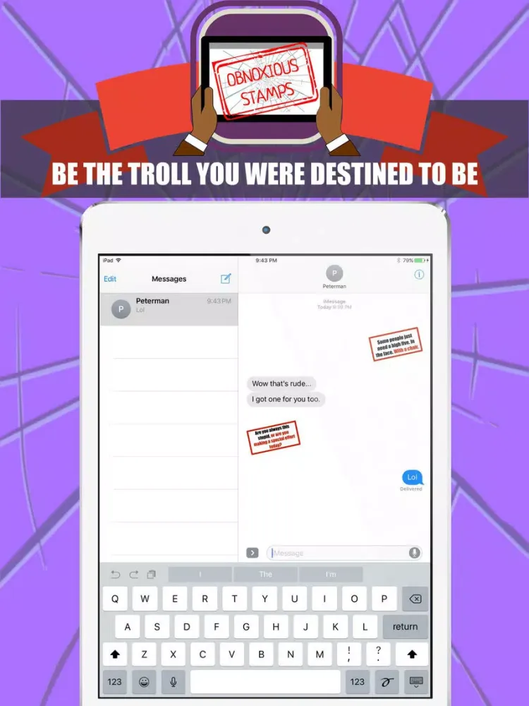 Captures d'écran de Obnoxious Stamps – Humorous Stickers & Emojis iPad 