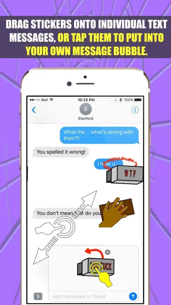 Captures d'écran de Obnoxious Stamps – Humorous Stickers & Emojis