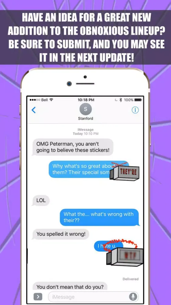 Captures d'écran de Obnoxious Stamps – Humorous Stickers & Emojis