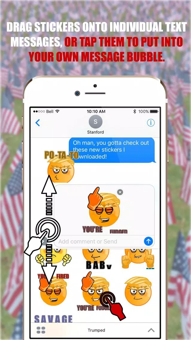Ảnh chụp màn hình của Prez Emoji Stickers – Donald Trump Edition