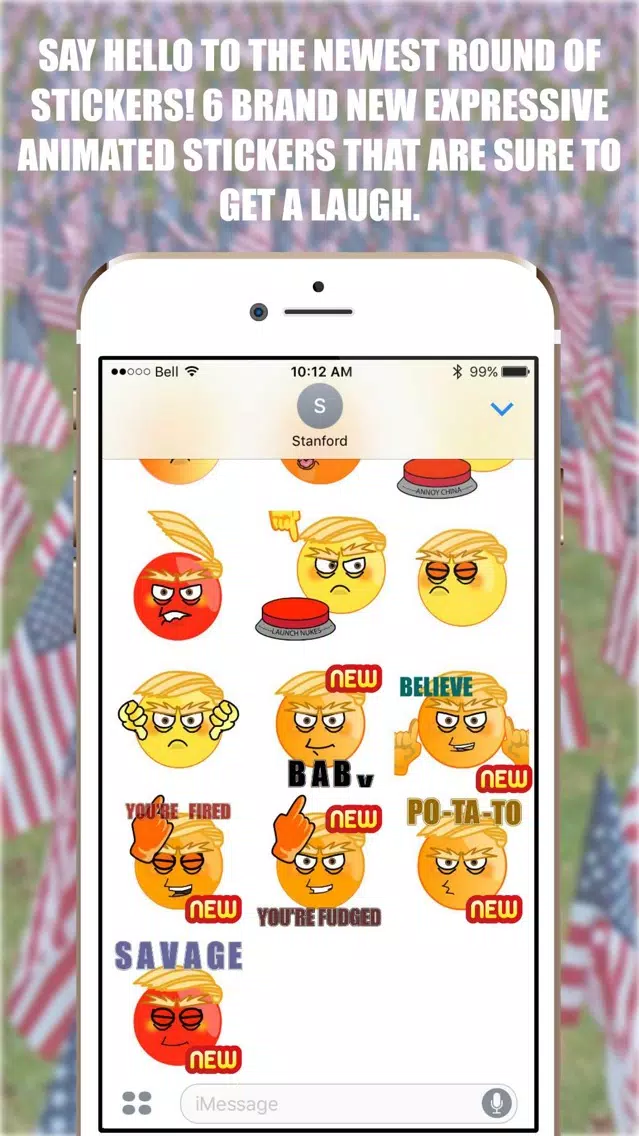 Ảnh chụp màn hình của Prez Emoji Stickers – Donald Trump Edition