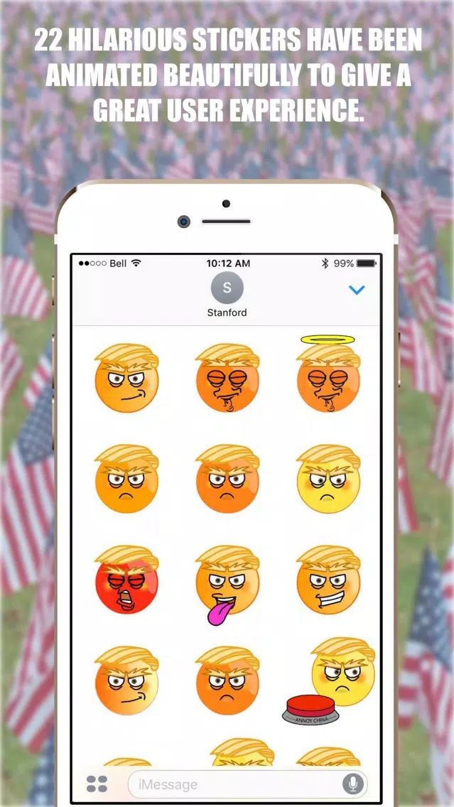 Ảnh chụp màn hình của Prez Emoji Stickers – Donald Trump Edition