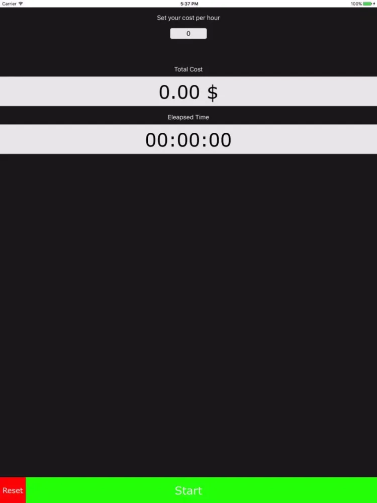 Capturas de tela do Hourly Rate iPad 