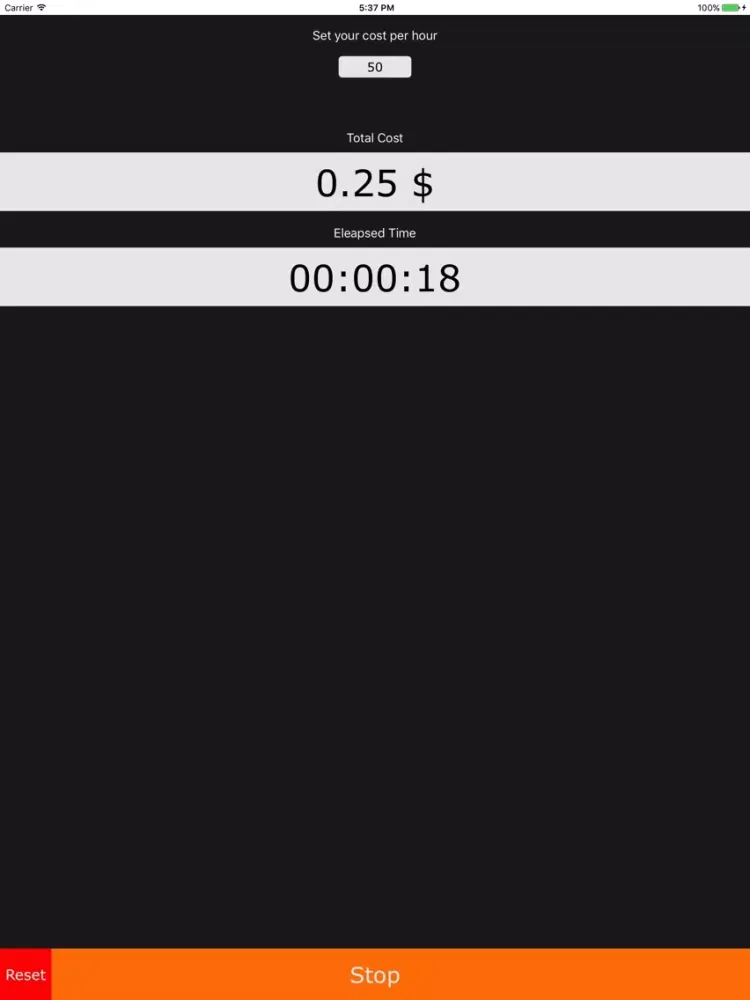 Capturas de tela do Hourly Rate iPad 