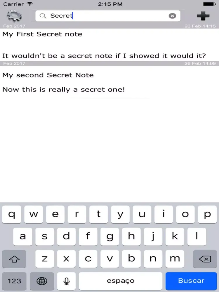 Secret Notes iPad  Screenshots