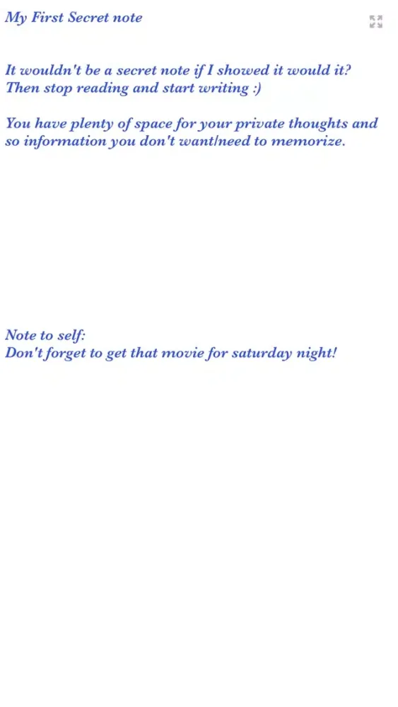 Secret Notes Screenshots