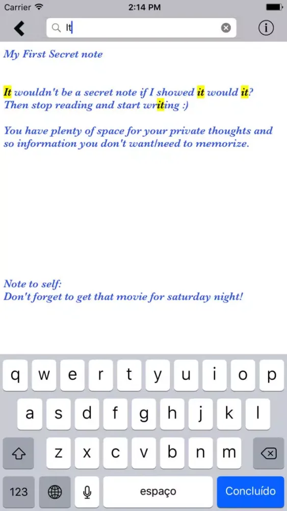 Secret Notes Screenshots