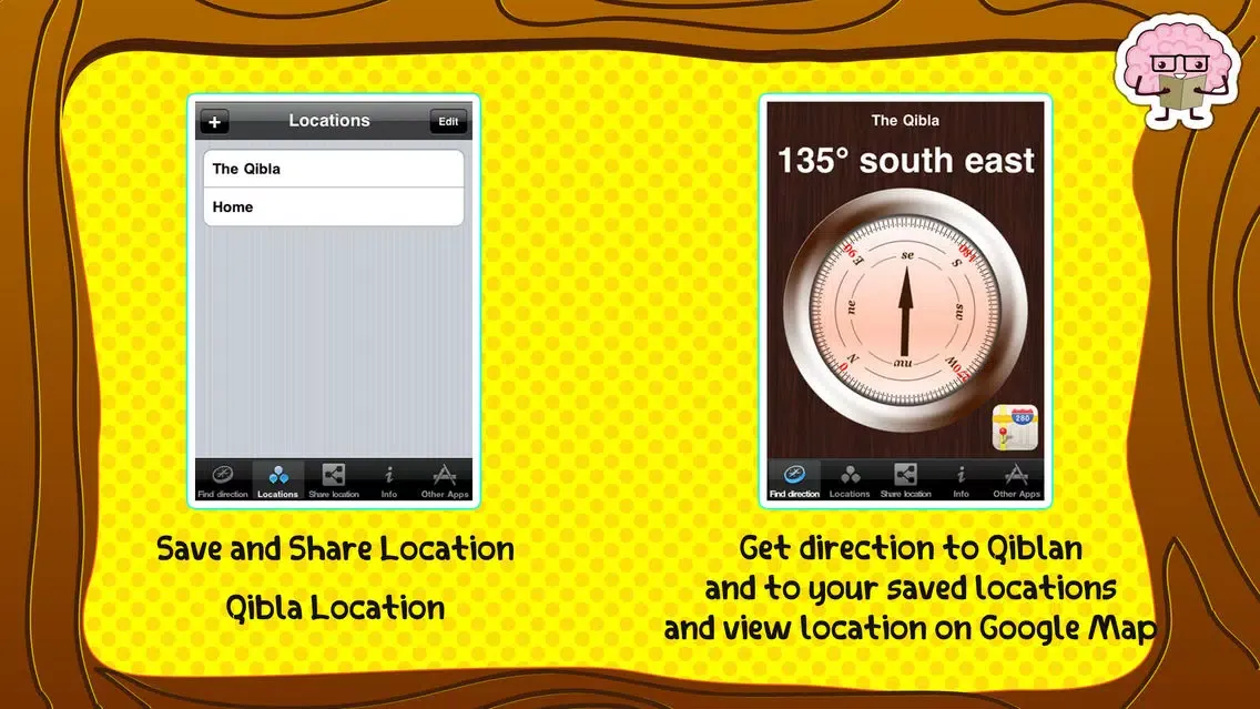 Capturas de pantalla de Qibla direction compass | share & save locations