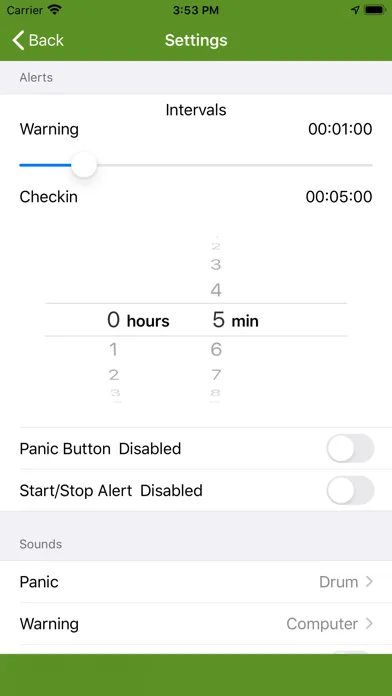 Mindr Mobile Personal Monitor Screenshots