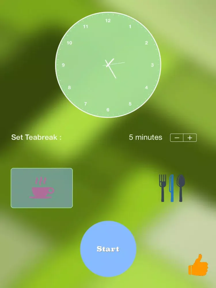 buzzer - tea and lunch break application iPad スクリーンショット