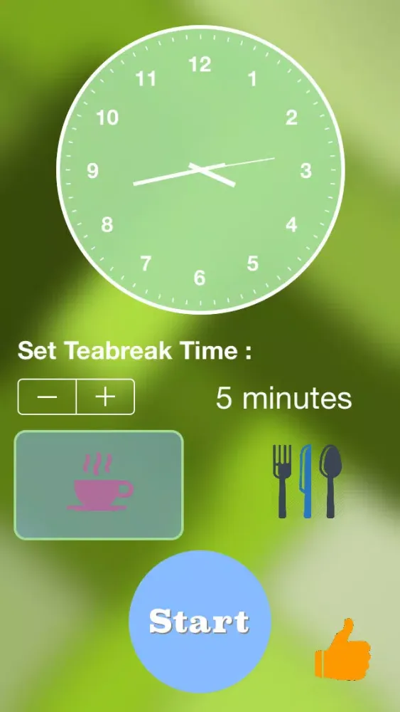 buzzer - tea and lunch break application スクリーンショット