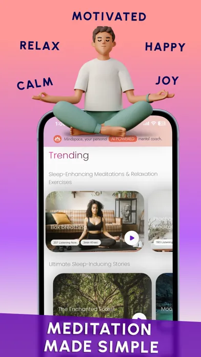 Tangkapan skrin Mindspace: Mindful Meditation