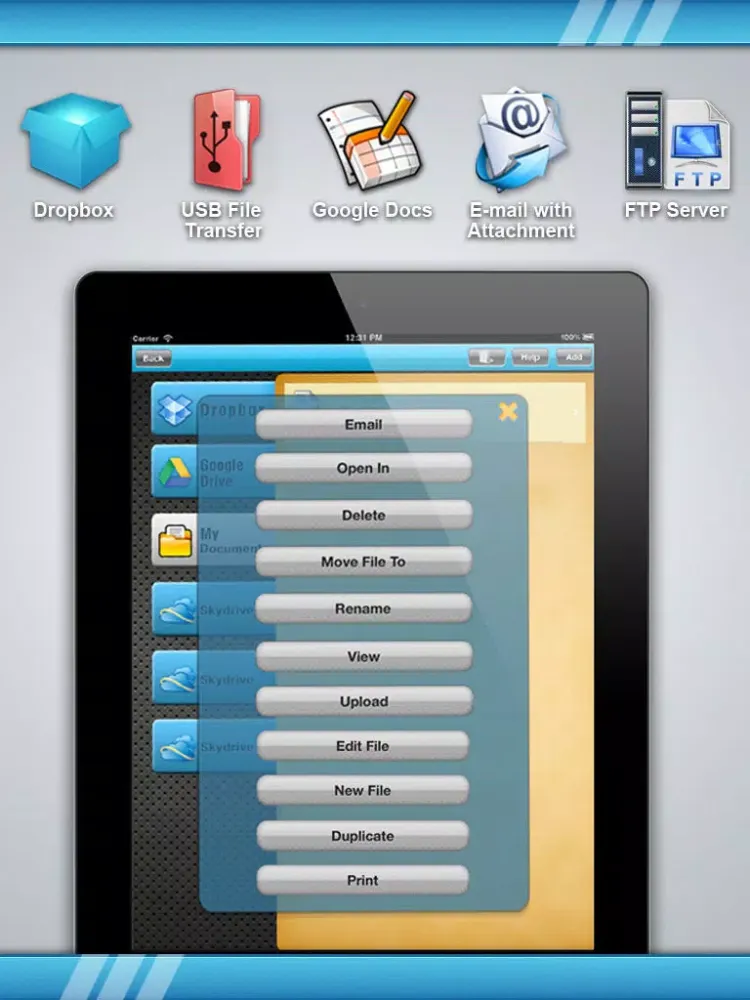 Tangkapan layar Document Pro- Create & Edit Rich Text Documents and Generate PDF. iPad 