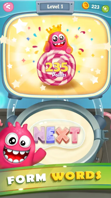 Tangkapan skrin Word Candies: Candyland Mania