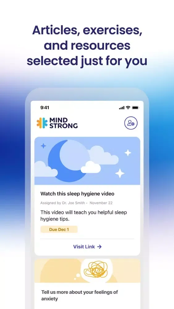 ภาพหน้าจอของ Mindstrong Online Therapy 18+