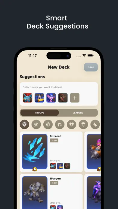 Captures d'écran de Decks for Warcraft Rumble