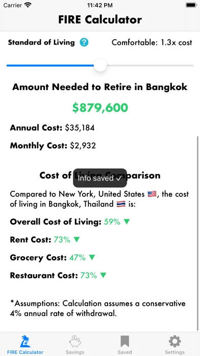 FIRE Retirement Calculator স্ক্রিনশট