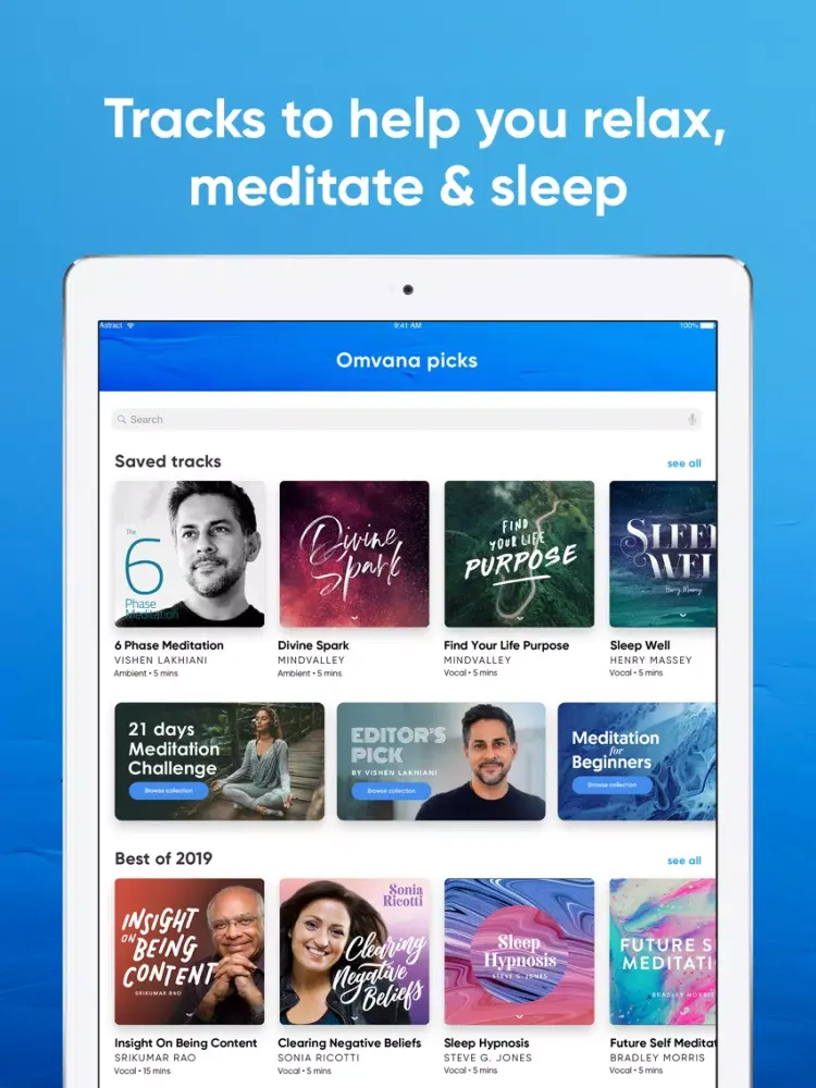 Omvana - Get In Flow iPad 应用截图