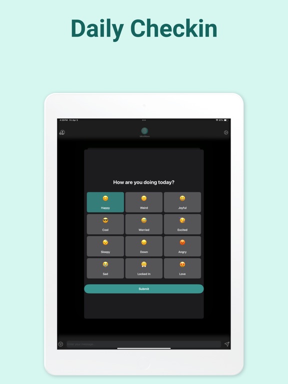 Tangkapan layar MindWave: Mental Health Care iPad 