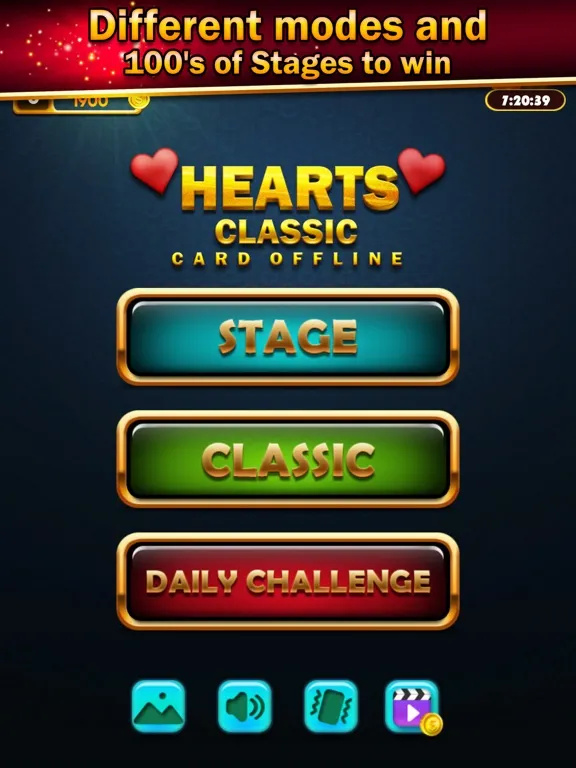 Tangkapan layar Hearts Classic Offline Card iPad 