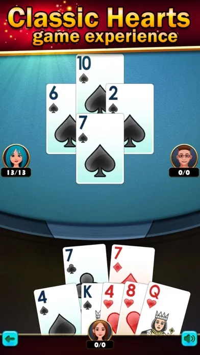 Tangkapan layar Hearts Classic Offline Card