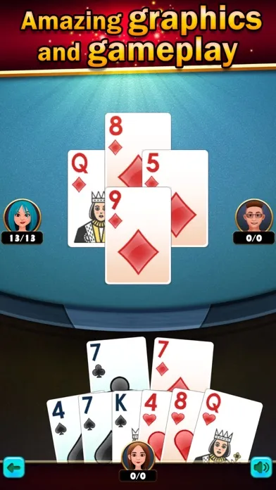 Tangkapan layar Hearts Classic Offline Card