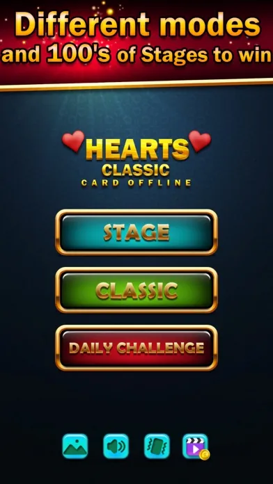 Tangkapan layar Hearts Classic Offline Card