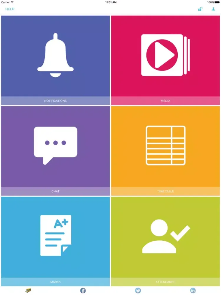 Tangkapan layar University Connect iPad 