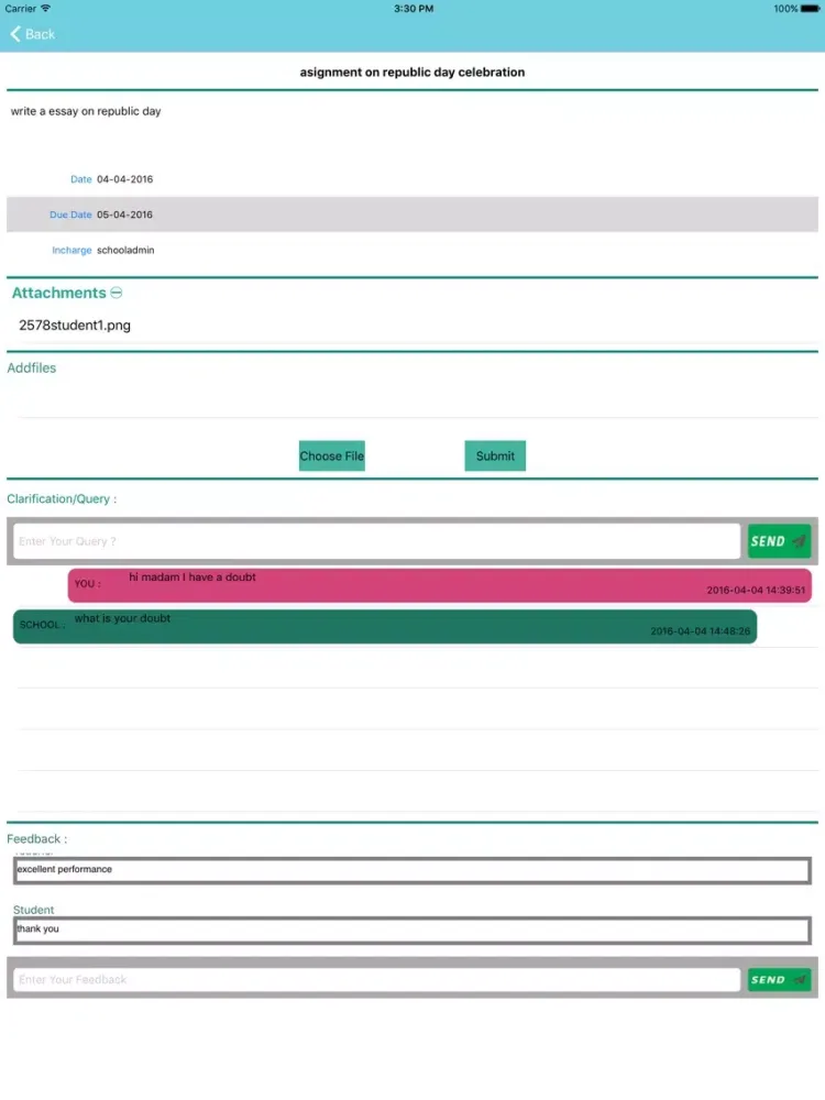 Tangkapan layar University Connect iPad 