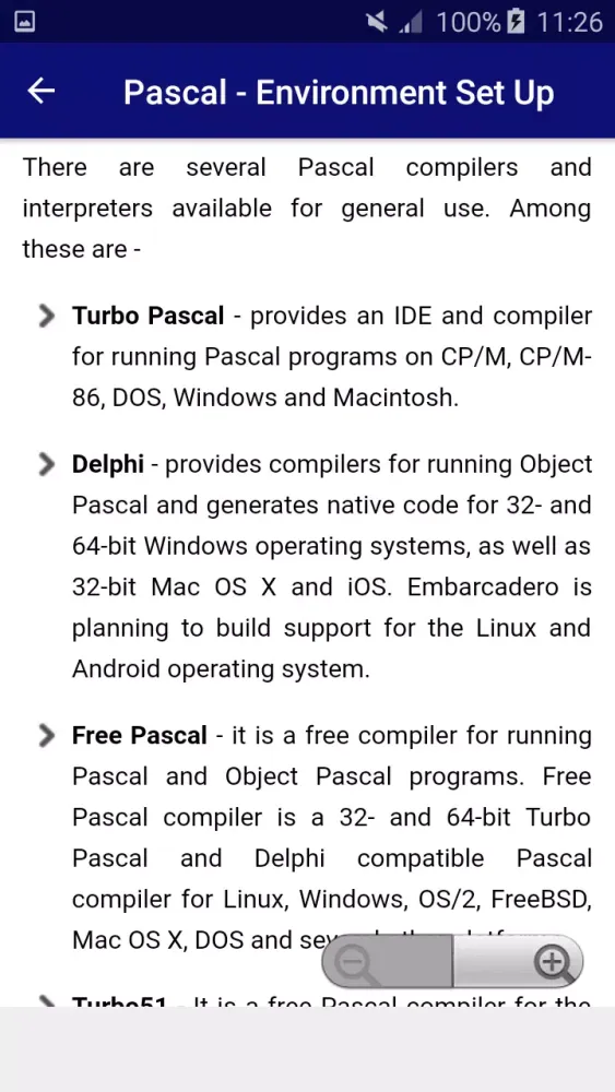 Скриншоты Learn Pascal