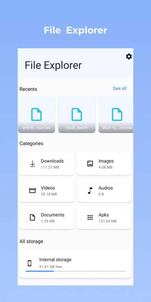 File Explorer Screenshots