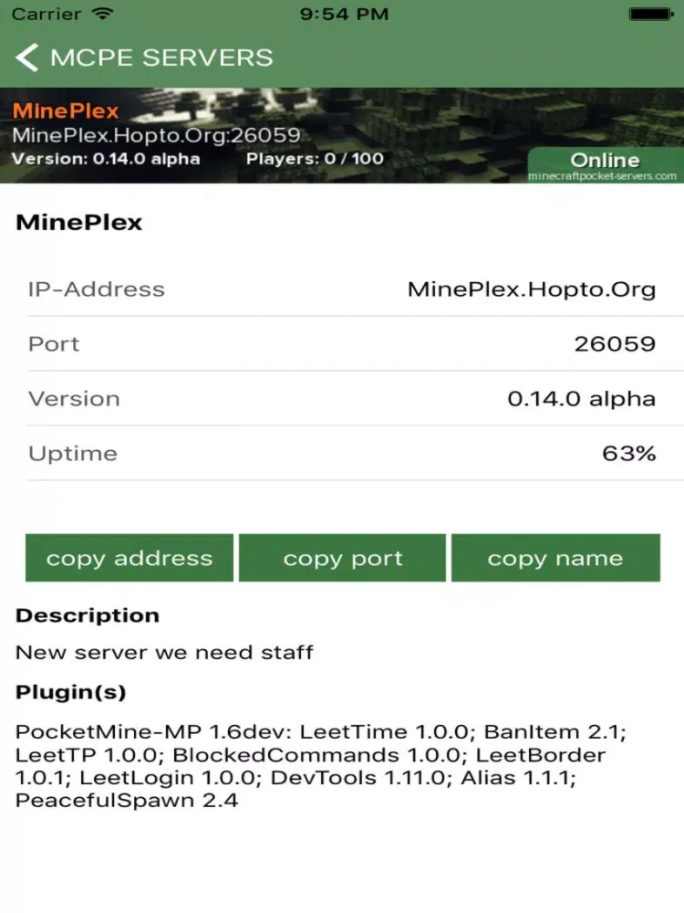 Best Servers for Minecraft PE (Multiplayer Servers for Pocket Edition) iPad 應用截圖